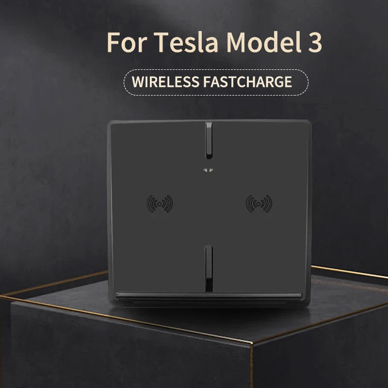 Tesla Model 3 Dual Wireless Car Charger – 10W Fast Charging