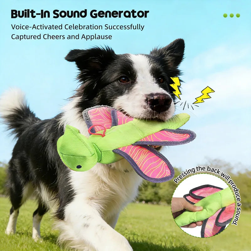 Dog Launcher Fly Insect Toy – Crinkle Fetch Ball for Puppies Interactive Dog Toy Peaceful Pleasures Health and Wellness