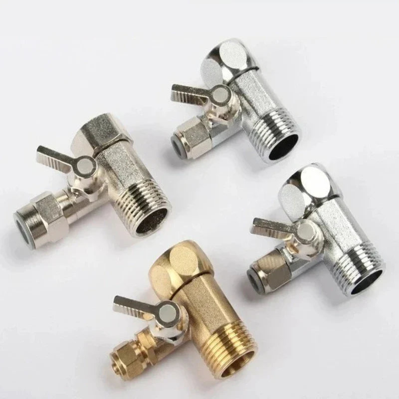 Copper 3-Way Shut-Off Valve 1/4" & 3/8" | RO Water Adapter