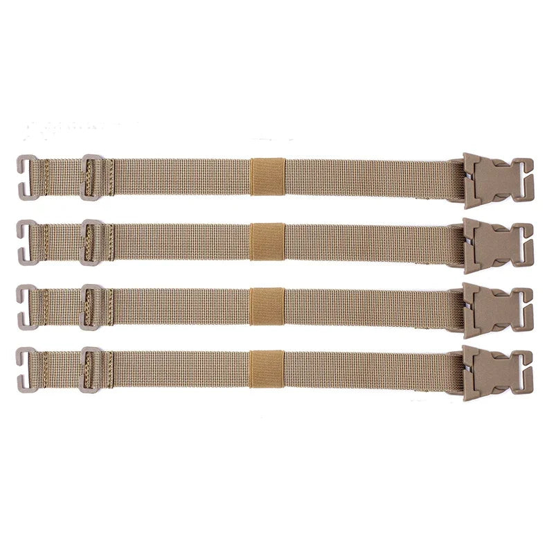 4-Pack MOLLE Webbing Straps – Tactical Backpack & Vest Adapter Tactical MOLLE Straps Peaceful Pleasures Health and Wellness Khaki-4pcs