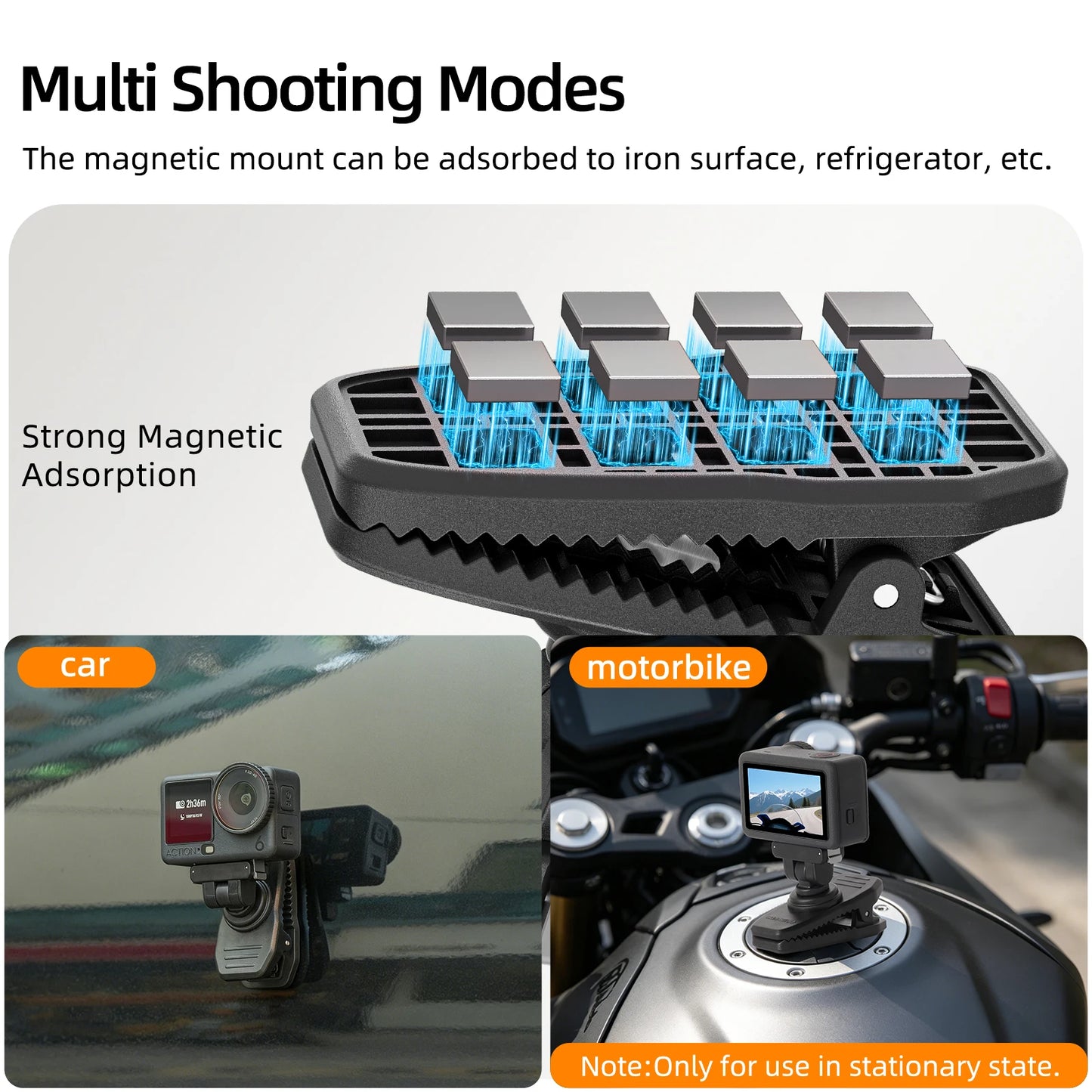 Magnetic Adapter + Backpack Clip Combo For DJI Osmo Nano Magnetic Quick-Release Backpack Clip And Action 6 Magnetic Mount Peaceful Pleasures Health and Wellness
