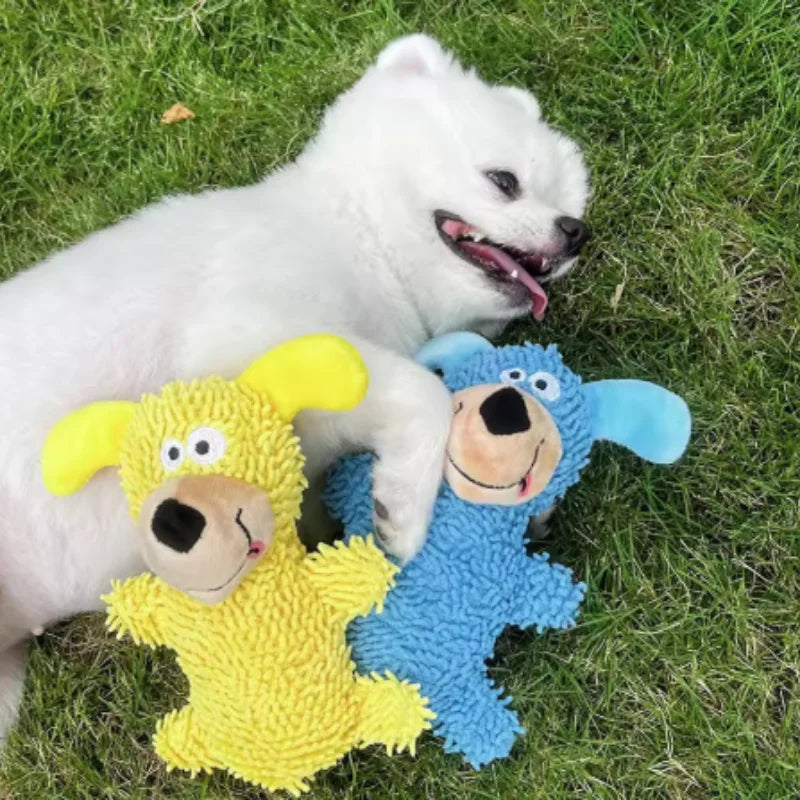 Interactive Squeaky Dog Toy Chew Resistant Pet Teeth Cleaning Bite Resistance Squeaky Chew Toy for Dogs cat toy Peaceful Pleasures Health and Wellness