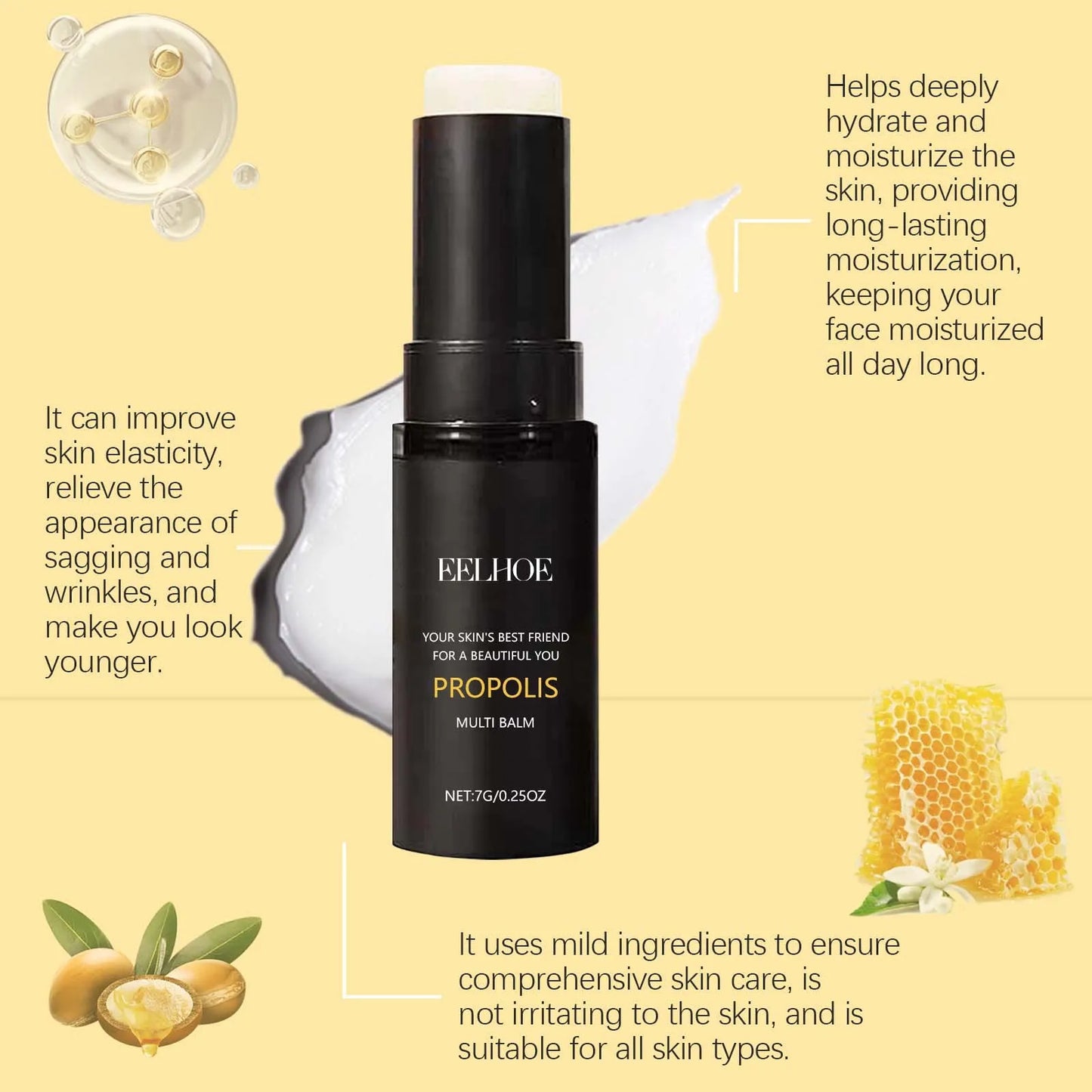 EELHOE Bee Propolis Firming Face Cream Balm – Moisturizing 7g
