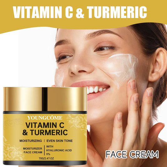 Turmeric Vitamin C Face cream Retinol Moisturizing Firming Hyaluronic Lightening Repairing Smooth Skincare Whitening Creams Peaceful Pleasures Health and Wellness