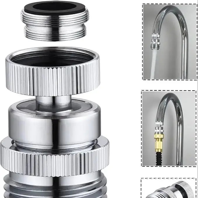 Brass Faucet Adapter Set – Garden Hose & Shower Connector