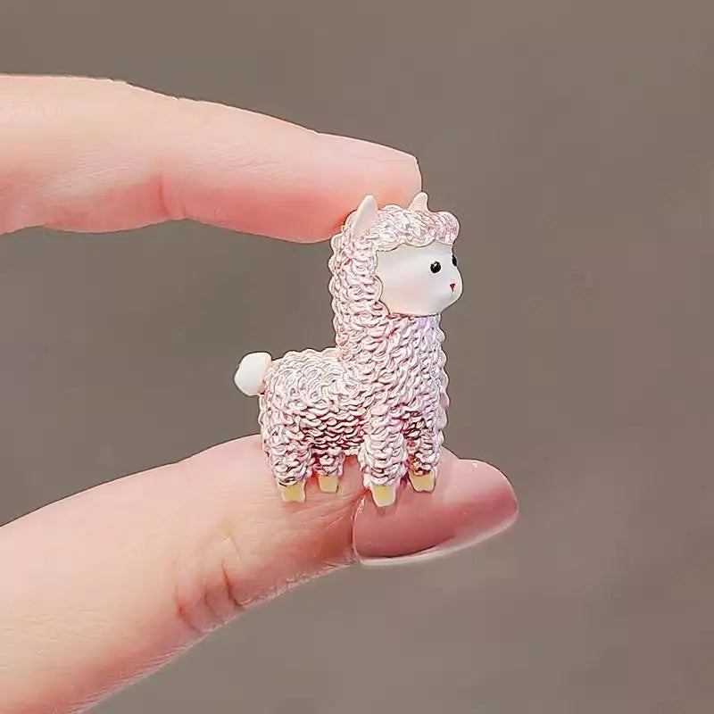 Cartoon Alpaca Brooch Pin | Enamel Animal Badge Women & Men