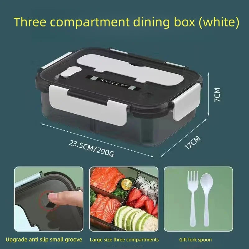 Transparent Lunch Box for Kids Food Storage Container with Lids Leak-Proof Microwave Food Warmer Snacks Bento Box Japanese Style Peaceful Pleasures Health and Wellness High quality white 1500ML