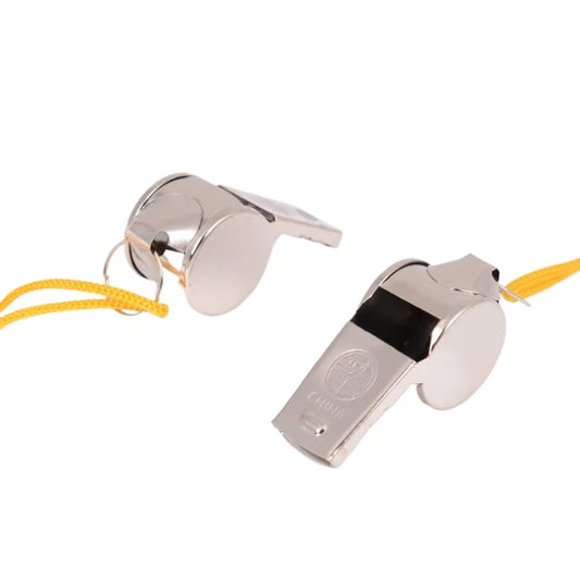Games Referee Whistle Metal Sports Yellow Rope Outdoor Survival Peaceful Pleasures Health and Wellness