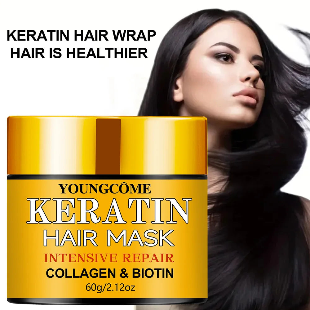 Hair Repairs Hair Mask Biotin Collagen Keratin Treatment Hairs Conditioner Hair Essential Oil Nourishing for Dry Damaged Peaceful Pleasures Health and Wellness