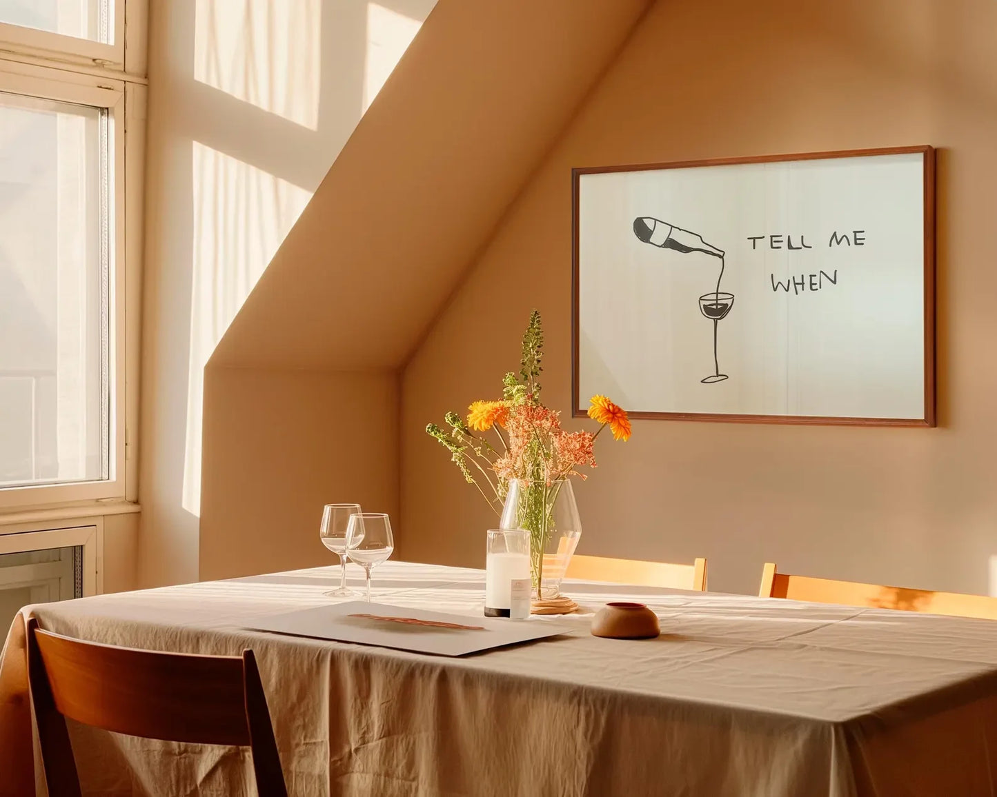 Funny Wine Quote Canvas Wall Art | Kitchen Bar Poster Gift