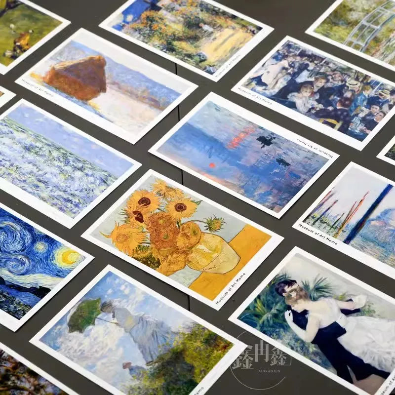 Museum Art Series Postcards Van Gogh Oil Painting Greeting Cards