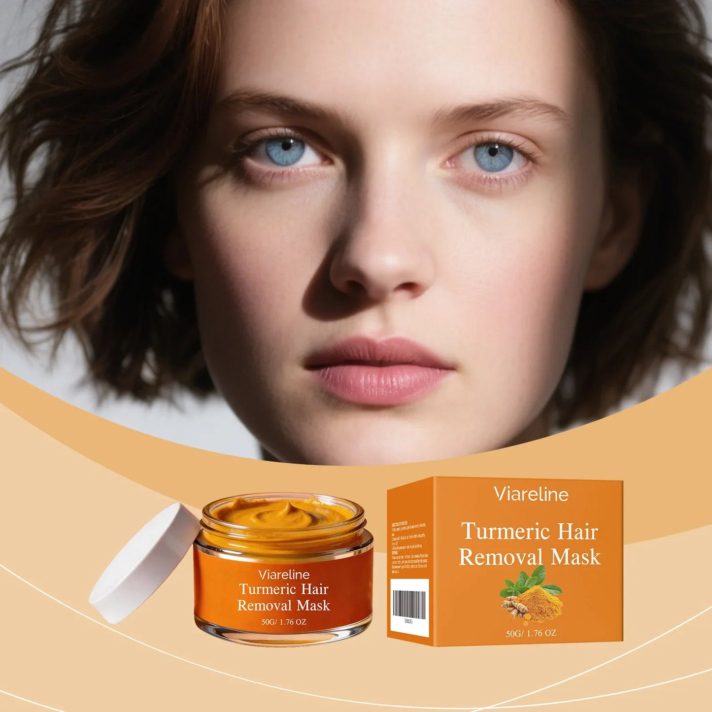 VIARELINE Turmeric Hair Removal Cream – Painless 50g