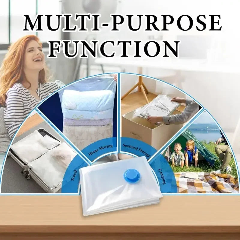 Vacuum Compression Storage Bags 7 Sizes | Hand & Electric Pump