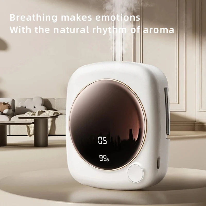 Portable Rechargeable Aroma Diffuser Essential Oil Diffuser Timer Air Freshener for Car Home Living Room Bathroom Peaceful Pleasures Health and Wellness