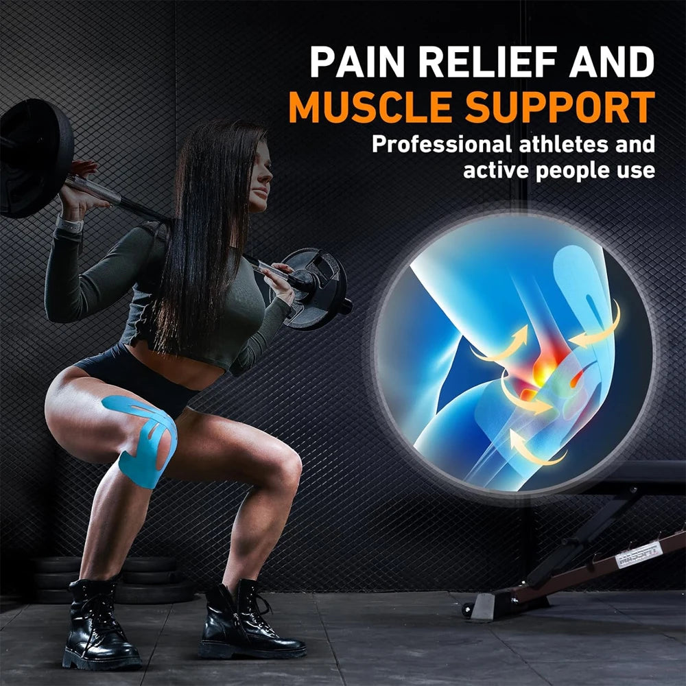 WEFITON Kinesiology Knee Tape 10PCS | Waterproof Athletic Support Kinesiology Knee Tape Peaceful Pleasures Health and Wellness