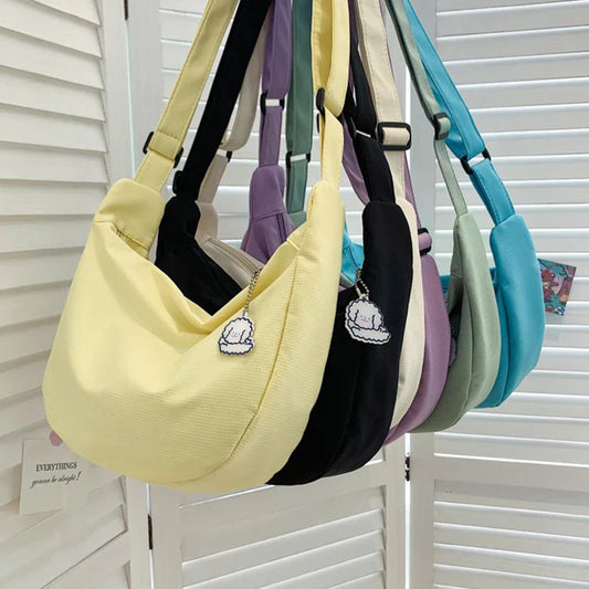 Y2K Harajuku Canvas Shoulder Bag | Large Capacity Women's Tote Canvas Shoulder Bag Oasis Select