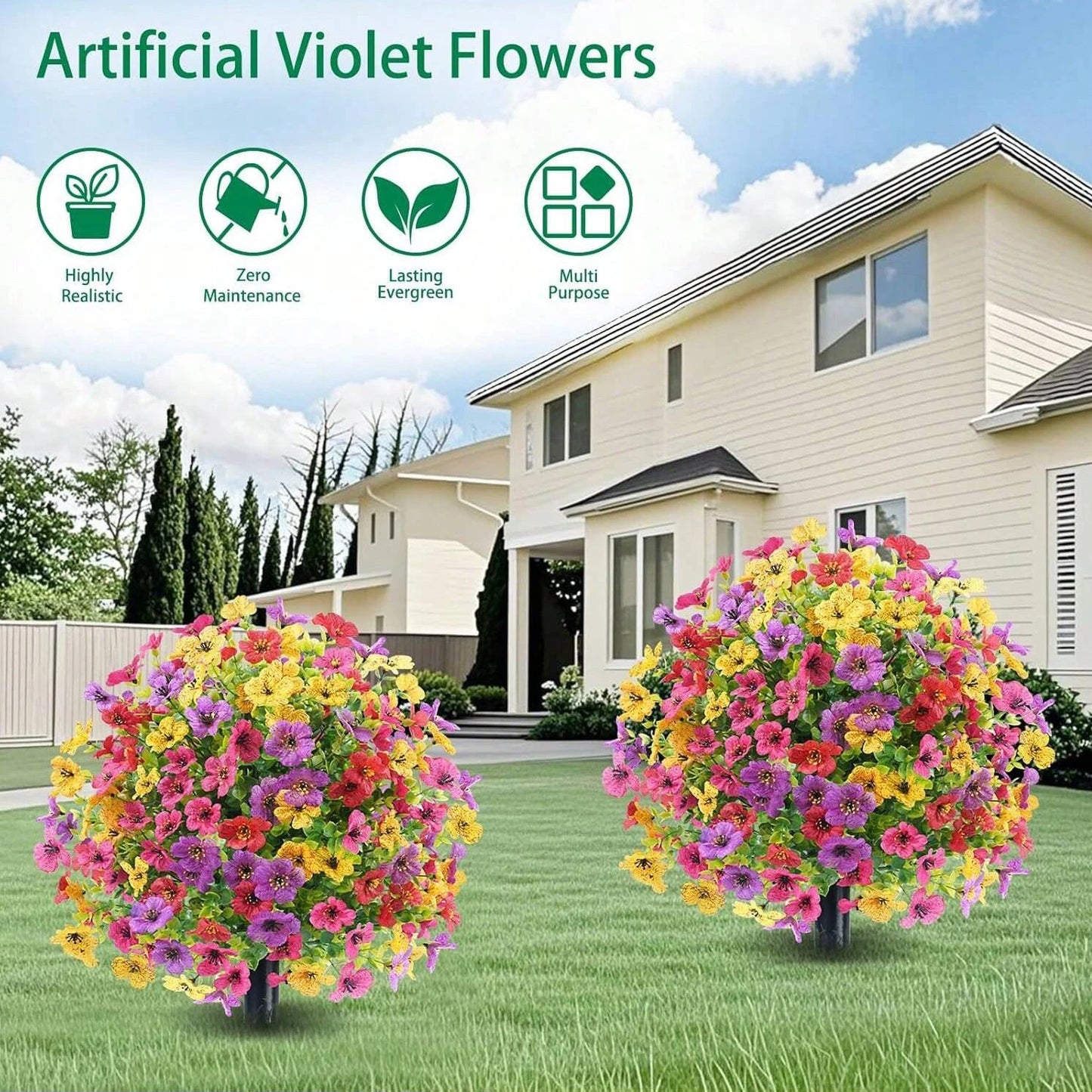 Colorful Artificial Flower Ball Ground Insert | Wedding & Garden