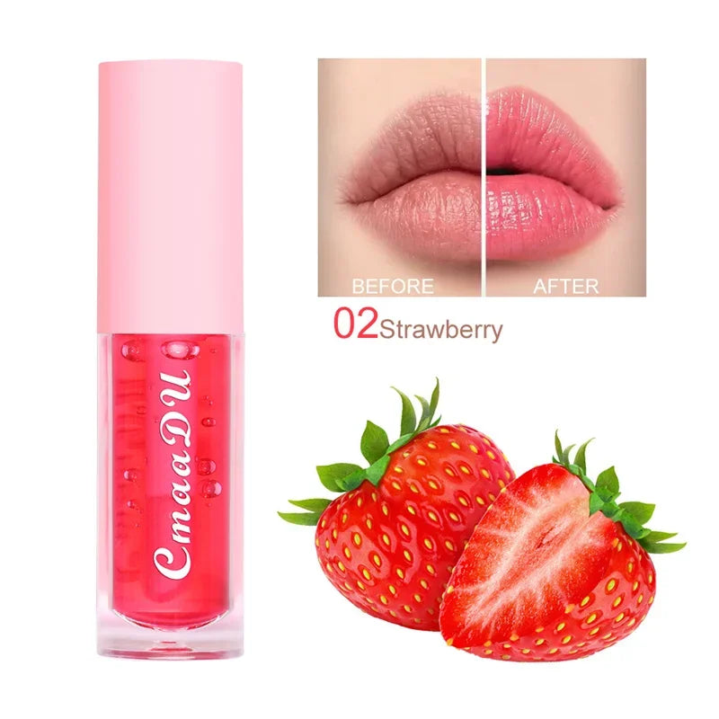 Strawberry Color-Changing Lip Oil Gloss | Moisturizing Jelly