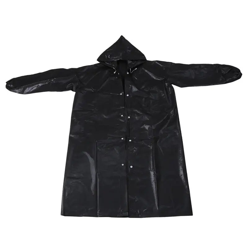 Rainwear Outdoor Hooded Breathable Tourism Concert Raincoat Camping Hiking Hunting Birdwatching Suit Rain Gears Peaceful Pleasures Health and Wellness Black 5Pc One Size