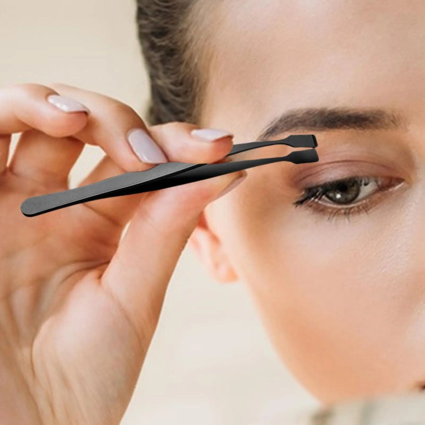 Stainless Steel Eyelash Cluster Applicator Tweezer Tool