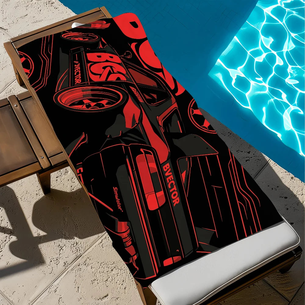 Car Logo Quick-Dry Beach Towel | Gym, Travel & Pool Quick-Dry Beach Towel Peaceful Pleasures Health and Wellness z6 STJ150x200CM