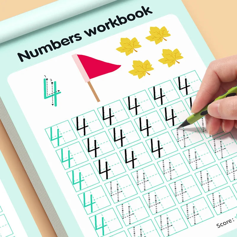 Workbook Tracing Numbers 0-100 Handwriting Textbook Learning Math
