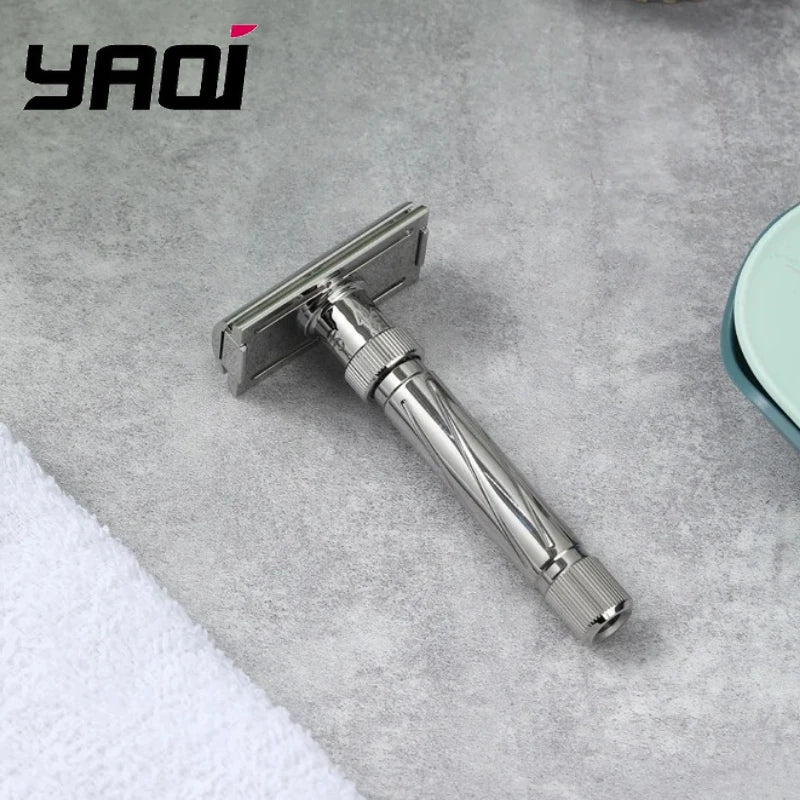 Yaqi Ultima Stainless Steel Adjustable Safety Razor for Men - Comfortable Shaving Experience Peaceful Pleasures Health and Wellness