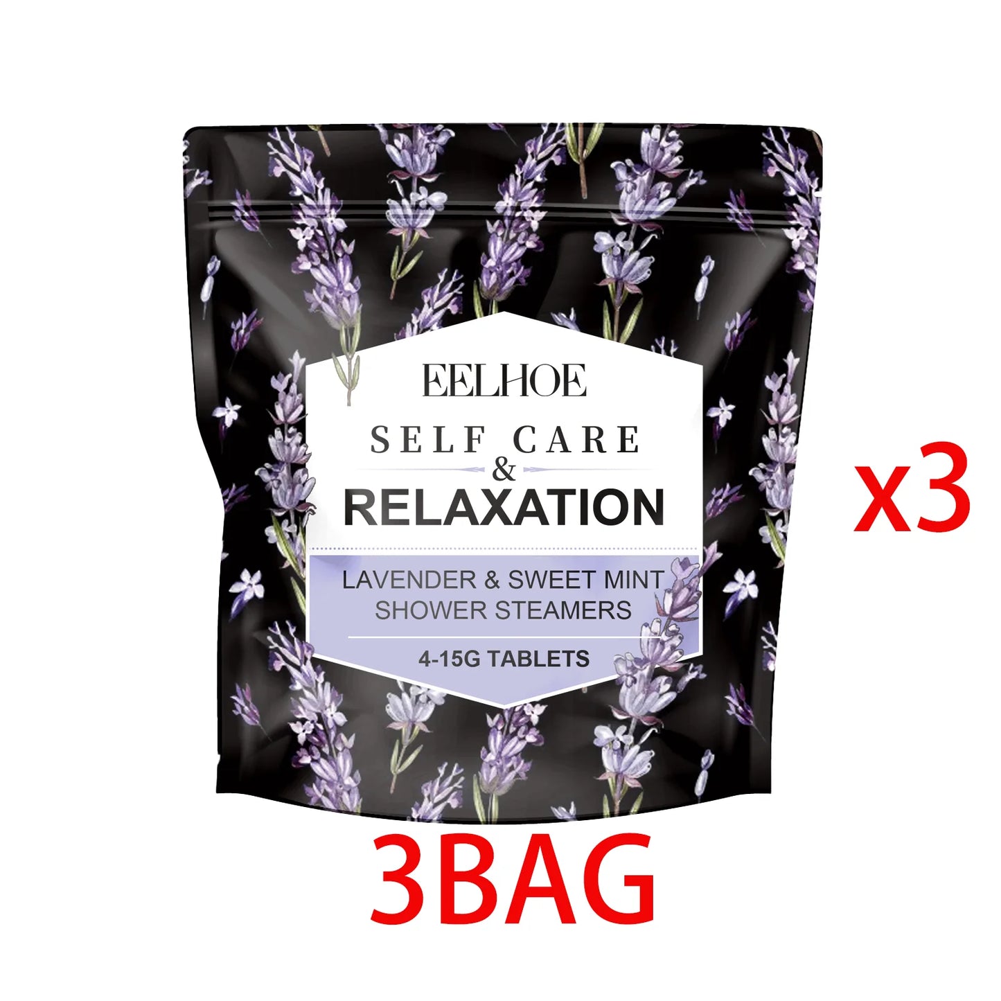 Lavender Aromatherapy Shower Steamers Set – 4pc Spa Kit
