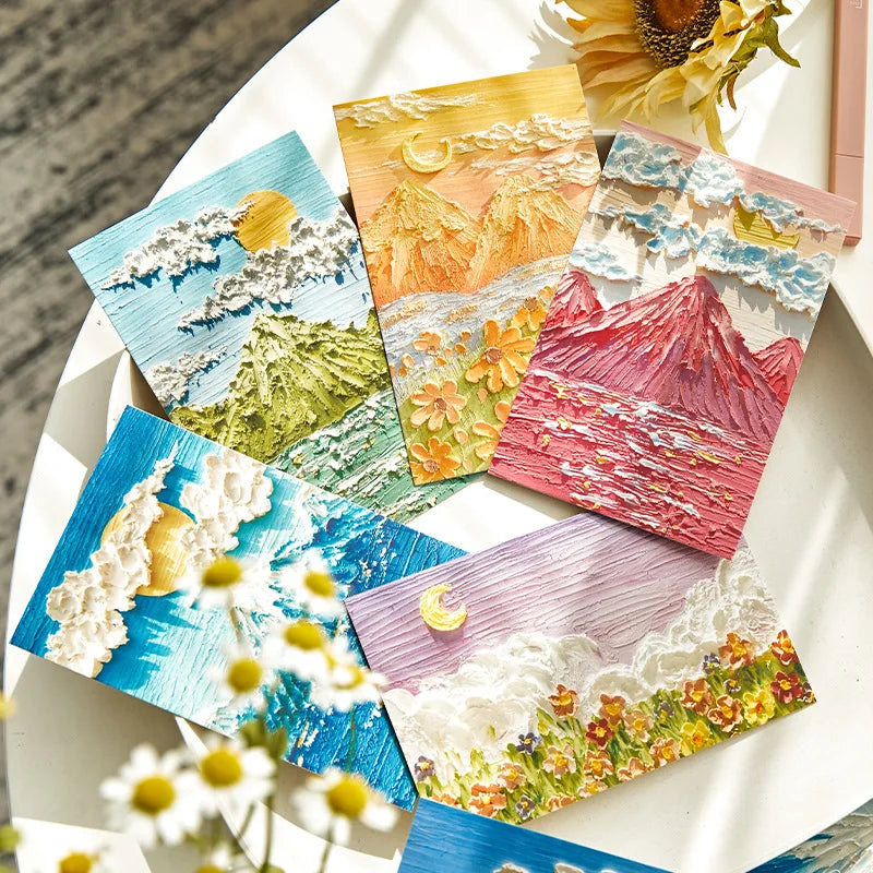 Dream Season Art Postcards Handpainted Oil Painting Greeting Cards