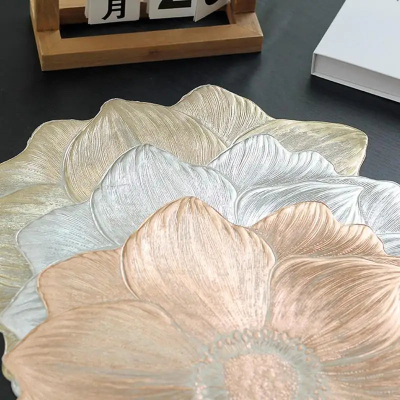 Lotus Flower PVC Placemat – Heat Resistant & Waterproof