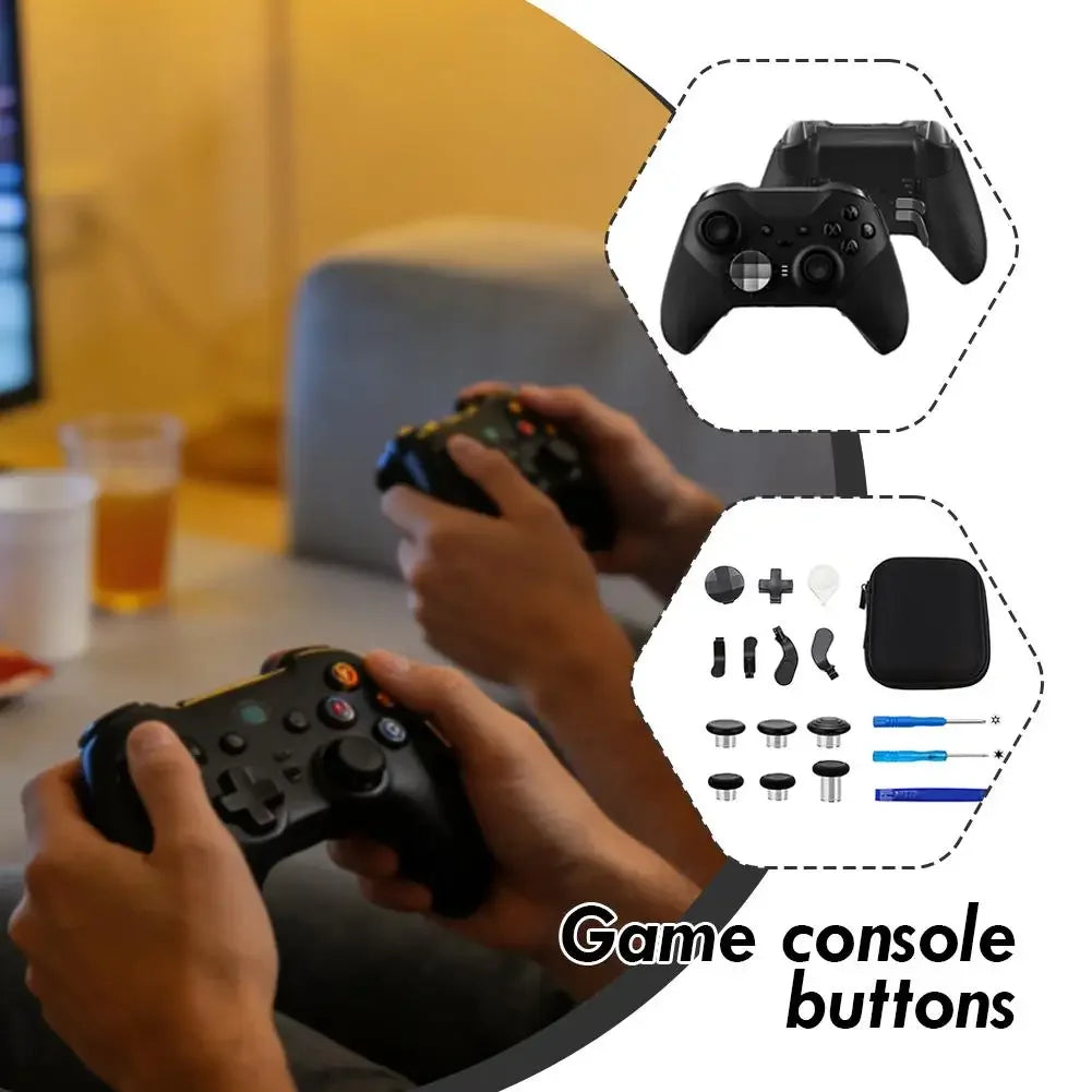 DIY Kit For Xbox One Elite Series 2 Wireless Controller Accessories - Metal D-Pad Trigger Paddles Repair set With Storage Bag Peaceful Pleasures Health and Wellness