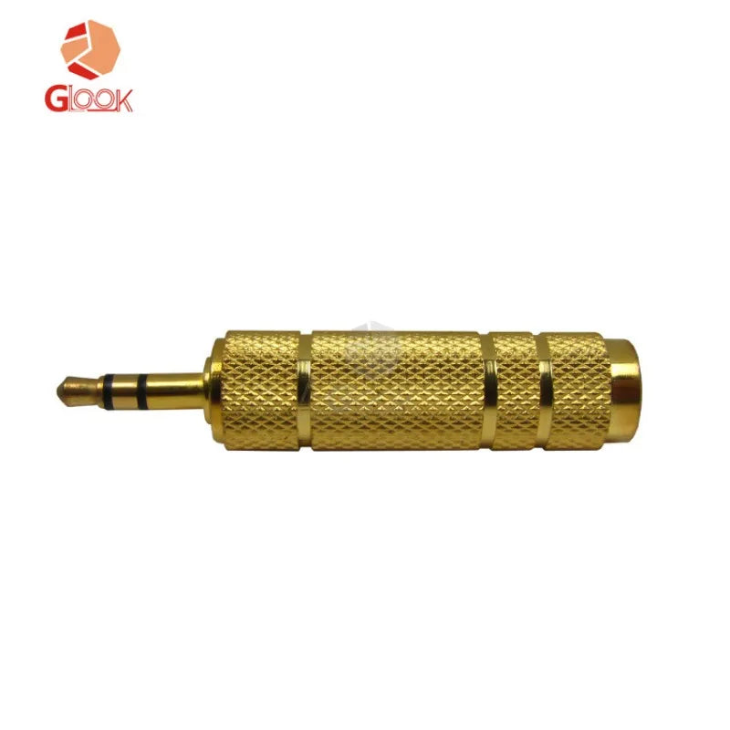 Electric Guitar Adapter Plug 3 5 Female 6 Male Gold-plated
