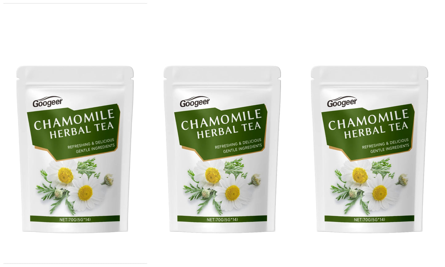 Googeer Chamomile Herbal Blend | Ginseng, Bergamot, Caffeine-Free