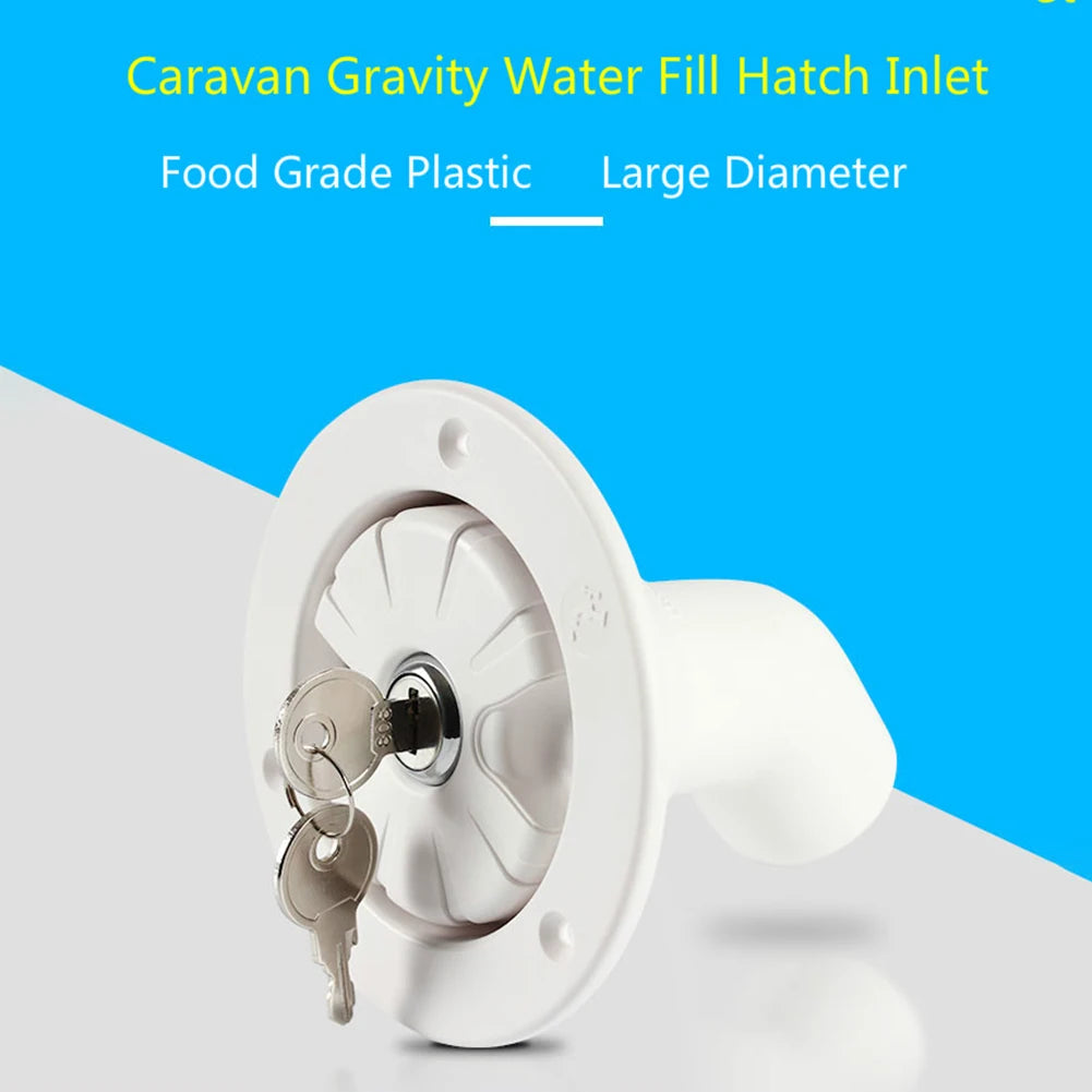 Lockable RV Fresh Water Inlet – Gravity Fill Hatch for Camper & Boat Peaceful Pleasures Health and Wellness
