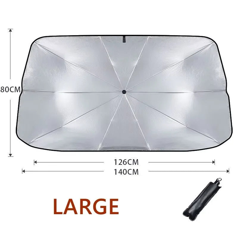 Car Sunshade Retractable Sunscreen for Windshield Peaceful Pleasures Health and Wellness large