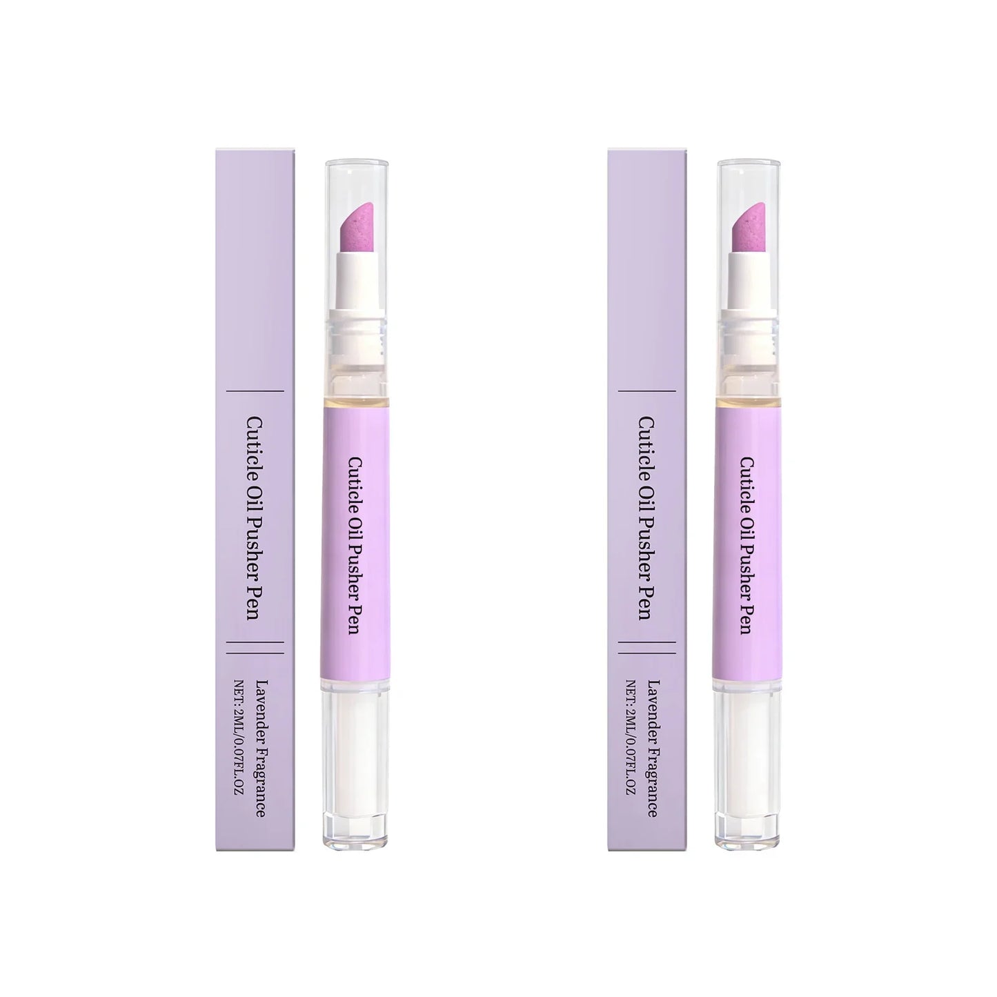 2-in-1 Cuticle Oil Pusher Pen | Lavender Nail Care Tool