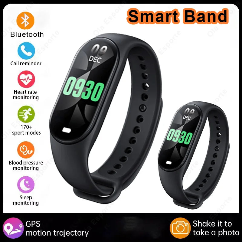 Fashion Smart Watch Fitness Bracelet Sports Waterproof Health Monitor Watch Smart Band BT Control Photo Capture Smart Wristband Peaceful Pleasures Health and Wellness 2Bk