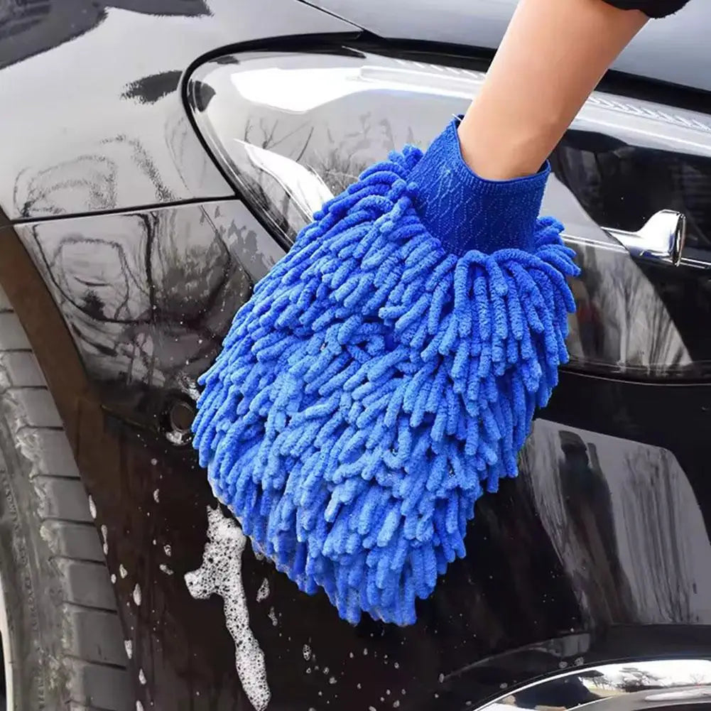Car Wash Glove Coral Mitt Soft Anti-scratch for Car Wash Multifunction Thick Cleaning Glove Car Wax Detailing Brush Peaceful Pleasures Health and Wellness