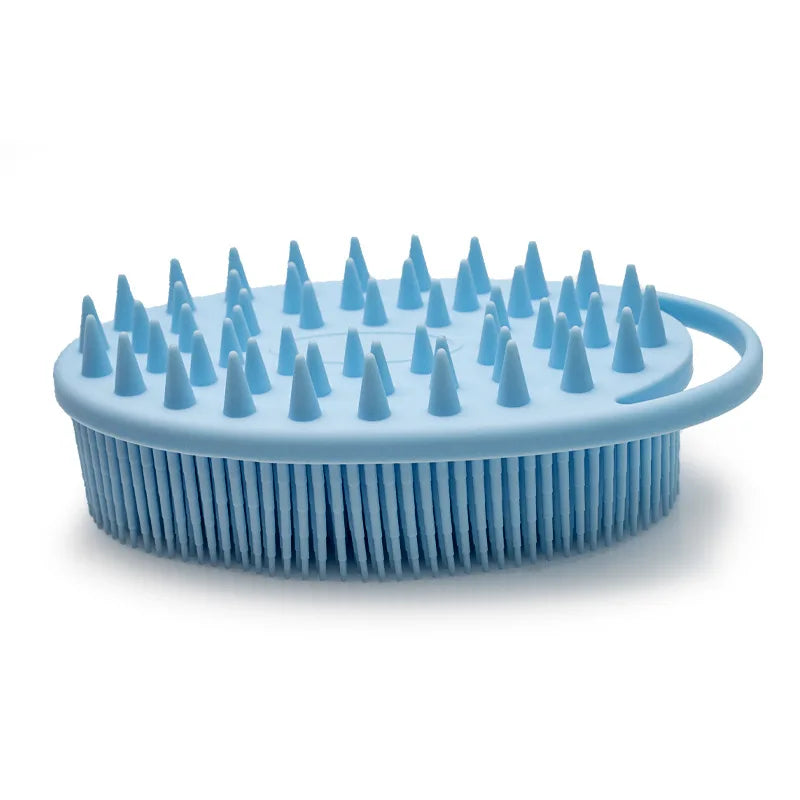 Silicone body scrubber adopts advanced sanitary technology, which is mild and clean, with good foam, durable, and silicone doubl Peaceful Pleasures Health and Wellness blueB