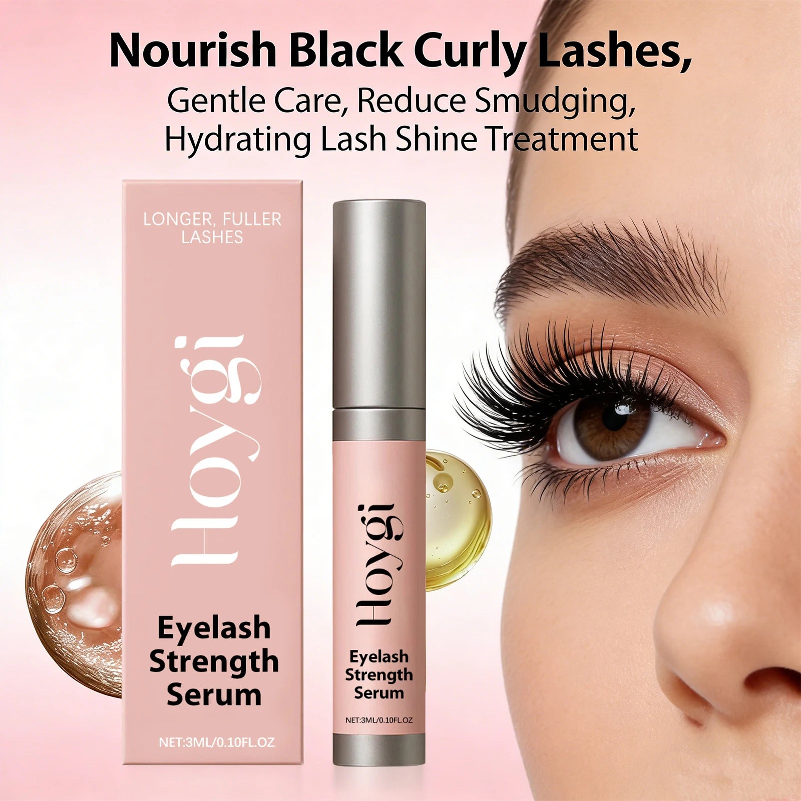 Eyelash Strengthen Serum Longer Fuller Lashes Curl Thicken Natural Eyelashes Deep Nourishing Eyelash Serum Eye Care Products Peaceful Pleasures Health and Wellness