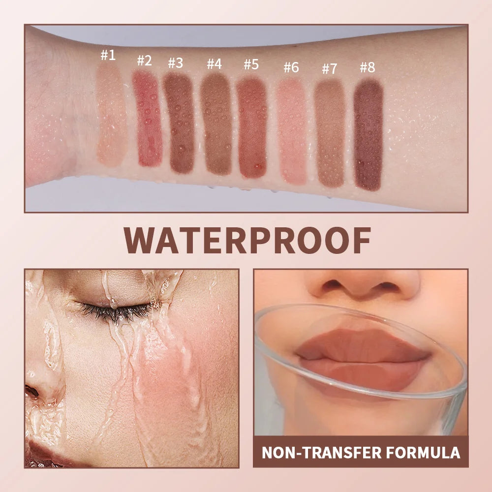 Lakerain 2-in-1 Lip Cream Powder Blusher Air Cushion Brush Design Deep Hydration Long-lasting Non Fading Lipstick Powder Blusher Peaceful Pleasures Health and Wellness