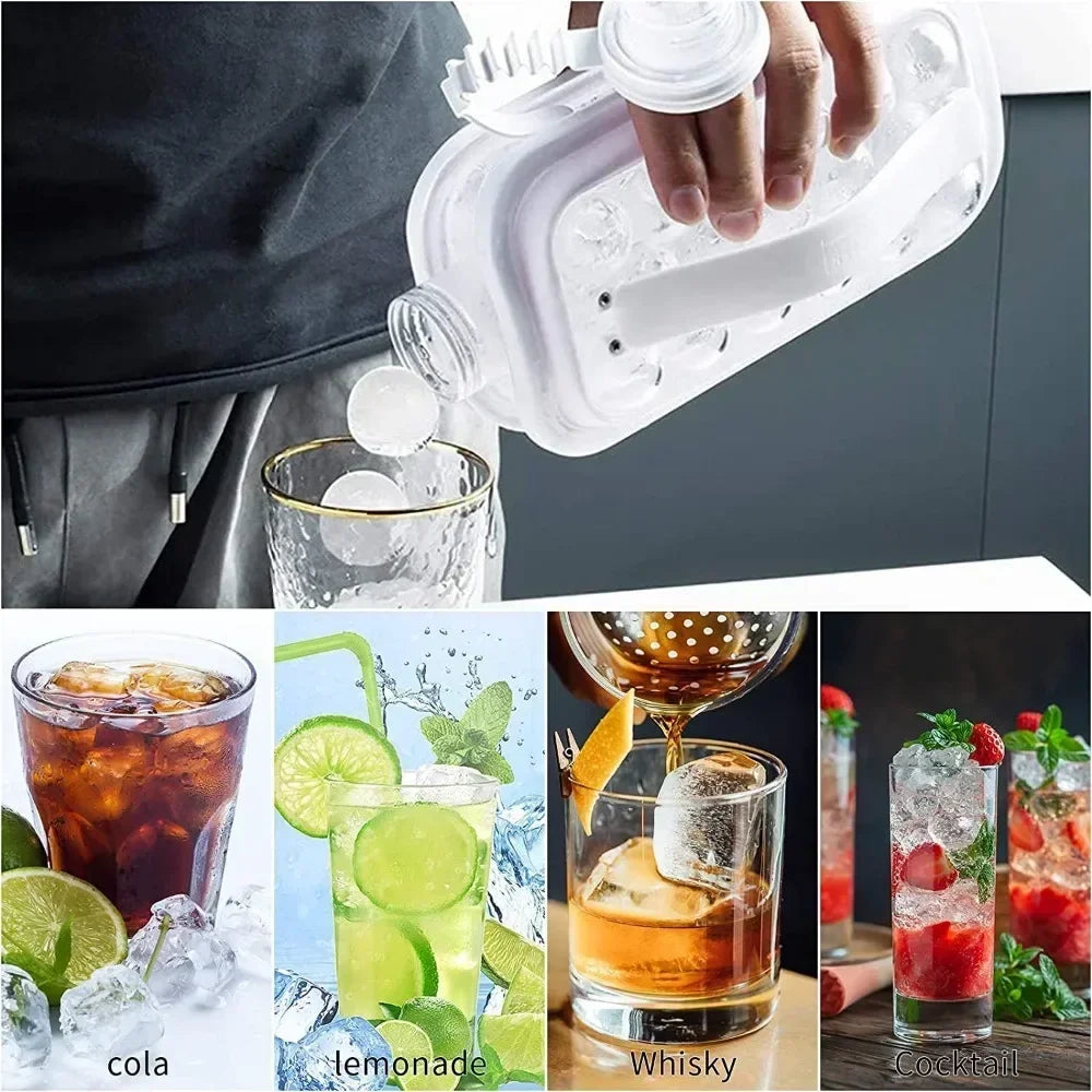 2-in-1 Folding Ice Maker Bottle – 17 Hockey Puck Ice Cubes