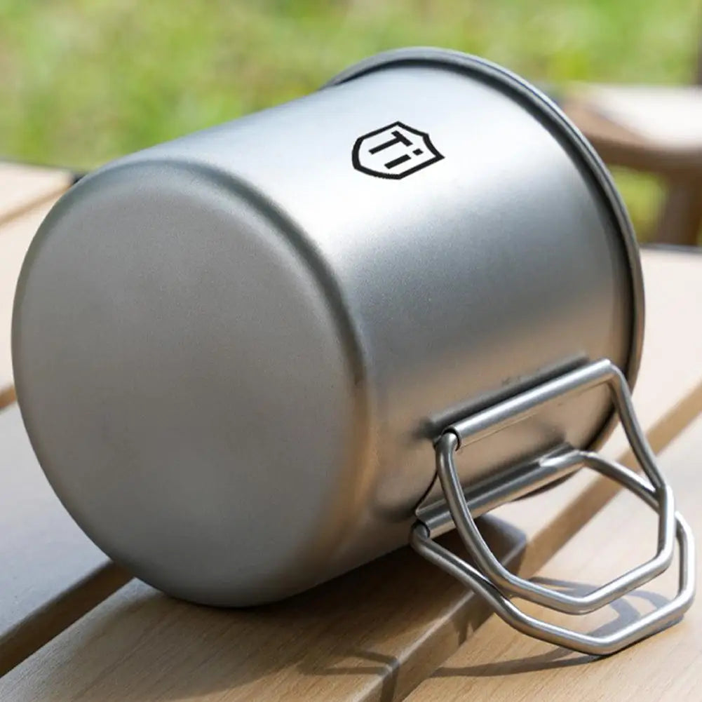 Titanium Drinking Mug with Lid – Lightweight Anti-Mold Cup