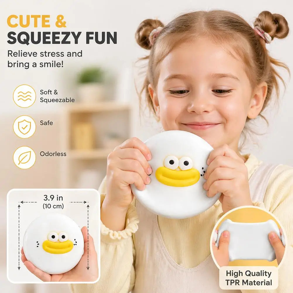 Cute Dumpling Squishy Fidget Toy – Soft TPR for Kids & Adults