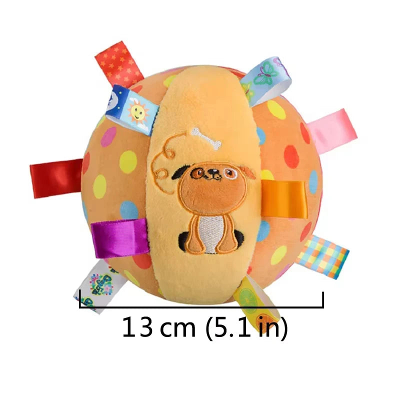 Funny Interactive Plush Vocal Dog Toy Ball with Bells Teeth Cleaning Chew Toy For Small Large Dogs Cats Puppy Plaything Peaceful Pleasures Health and Wellness