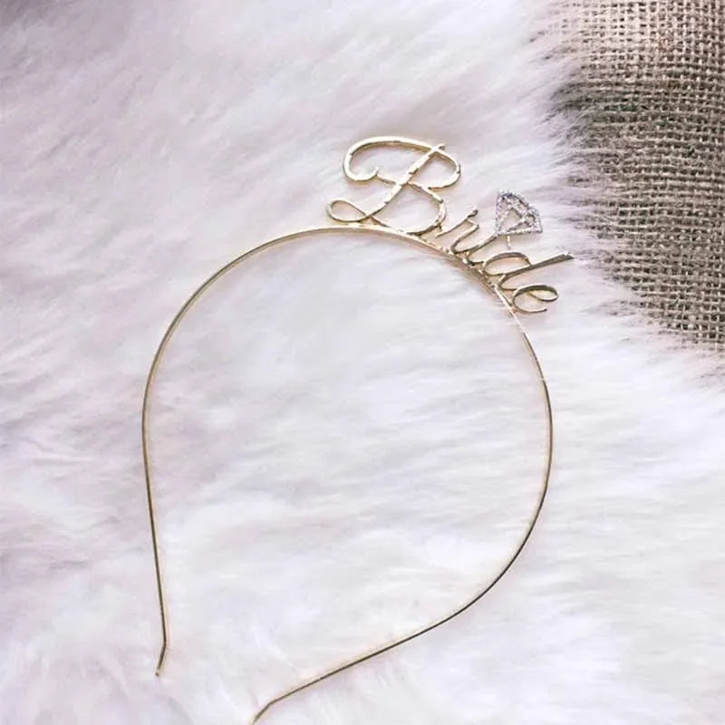 Bachelorette Party Bride Sash Tiara Crown Veil Hen Party Set Bridal Party Set Peaceful Pleasures Health and Wellness bride