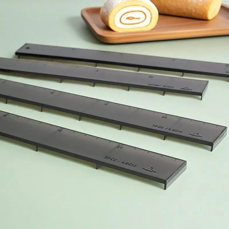4-Piece Cake Roll Cutting Ruler Set – Uniform Slice Divider