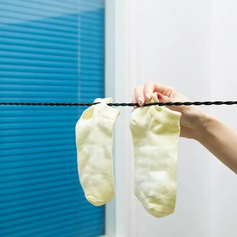 Travel Clothesline Retractable Clothesline Outdoor Foldable Anti-Slip Hook Windproof Heavy Duty Wire for Bathroom Balcony Hotel Peaceful Pleasures Health and Wellness