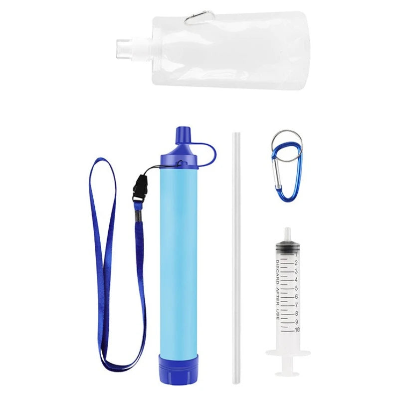 Multifunctional Portable Filter Direct Drinking Water Pipe Wilderness Survival Drinking Water Purifier Emergency Tool Peaceful Pleasures Health and Wellness