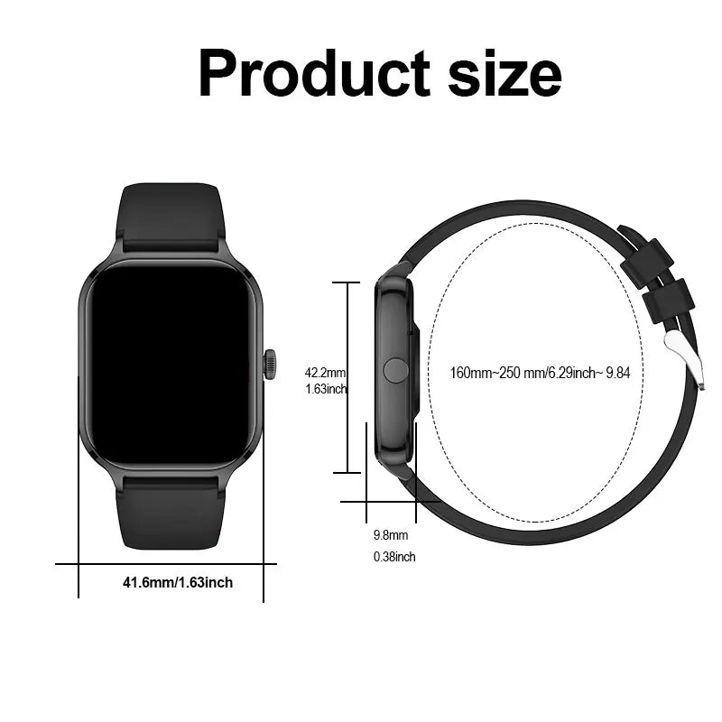 LOMAXFR 1.44" Smart Watch – Bluetooth Calling, iPhone & Android